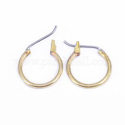 Brass Hoop Earrings&nbsp;EJEW-F122-01C
