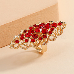 Geometric Hollow Alloy Rhinestone Finger Rings&nbsp;DY9557-2