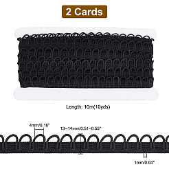 Nylon Elastic Cord with Button Loops&nbsp;OCOR-WH0082-15B