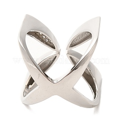 Brass Micro Pave Cubic Zirconia Open Cuff Rings&nbsp;RJEW-P098-21P