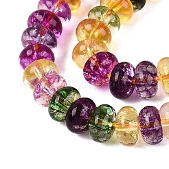 Crackle Transparent Glass Beads Strands&nbsp;GLAA-N074-02A-03