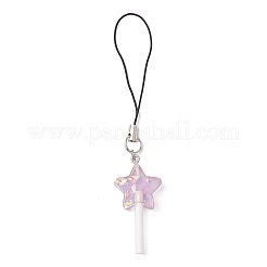 4Pcs 4 ColrosResin Pendant Decorations&nbsp;HJEW-JM01722