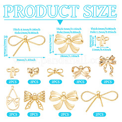 18Pcs 9 Styles Brass Pendants&nbsp;KK-TA0001-87