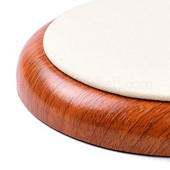 Flat Round Wood Pesentation Jewelry Bracelets Display Tray&nbsp;ODIS-P008-15B-01