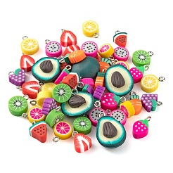 50Pcs 10 Style Handmade Polymer Clay Pendants&nbsp;CLAY-ZZ0001-002