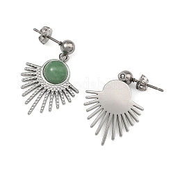 Natural Gemstone Stud Dangle Earrings&nbsp;EJEW-JE07269-02