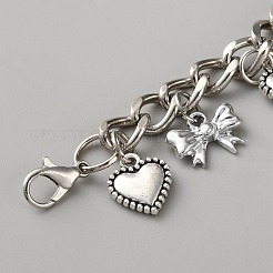 Heart & Bowknot Alloy Shoes Chains&nbsp;HJEW-WH0068-31D