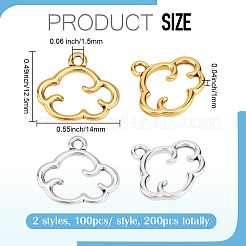 200Pcs 2 Colors Tibetan Style Alloy Charms&nbsp;FIND-PH0028-22