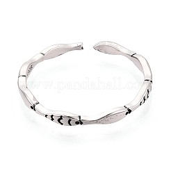 925 Sterling Silver Open Cuff Rings for Women&nbsp;STER-N016-134AS