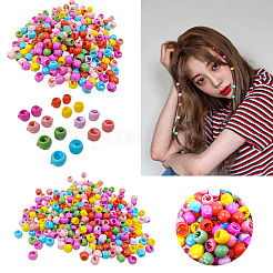 Mini Hair Bangs Rainbow Beads Clip&nbsp;OHAR-R280-001