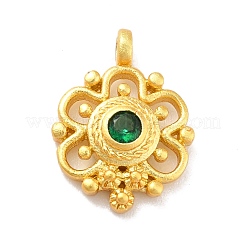Rack Plating Brass Micro Pave Cubic Zirconia Pendants&nbsp;KK-G408-07MG