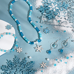 DIY Snowflake Alloy Dangle Earrings Making Kit&nbsp;DIY-PH0022-67