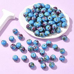 Printed Handmade Porcelain Beads&nbsp;PORC-R134-01