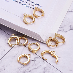 Eco-Friendly Brass Earring Hoops Findings&nbsp;KK-TA0007-40