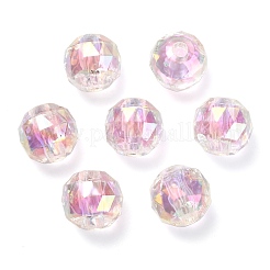 Two Tone UV Plating Rainbow Iridescent Acrylic Beads&nbsp;TACR-D010-06B