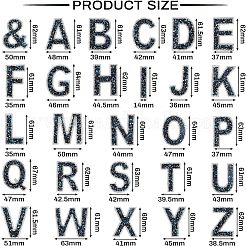 Glitter Rhinestone Iron On Patches&nbsp;DIY-FG0001-28B