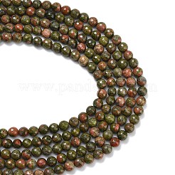 Natural Unakite Beads Strands&nbsp;G-C280-B03-8mm