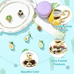 7Pcs 7 Styles Alloy Enamel Pendants&nbsp;ENAM-CJ0007-38
