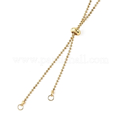 Adjustable 304 Stainless Steel Ball Chains Slider Necklaces Making&nbsp;AJEW-JB01661-01