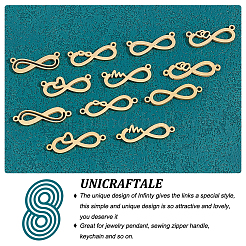 12Pcs 12 Style 304 Stainless Steel Link Pendants&nbsp;STAS-UN0040-52