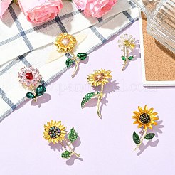 6Pcs 6 Styles Zinc Alloy Lapel Pins for Backpack Clothes&nbsp;JEWB-CJ0002-98