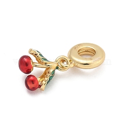 Brass Enamel European Dangle Charms&nbsp;LS-KK-Q055-01G