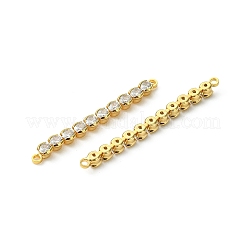 SHEGRACE Brass Pave Clear Cubic Zirconia Connector Charms&nbsp;XGRQ3P478-640G