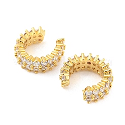 Rack Plating Brass Cubic Zirconia Cuff Earrings&nbsp;EJEW-K245-39G