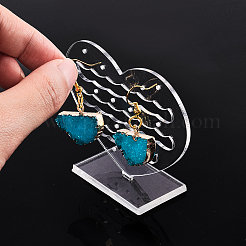 Acrylic Earring Display Frame&nbsp;EDIS-WH0006-10