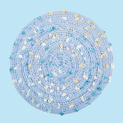 Handmade Knitting Cotton Cloth Fabric Coaster&nbsp;AJEW-WH20067-004B