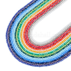 17 Strands 17 Colors Electroplate Glass Beads Strands&nbsp;EGLA-TA0013-40