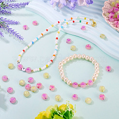 500Pcs 5 Styles Luminous Frosted Acrylic Beads&nbsp;FACR-TA0001-11