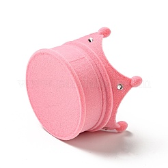 Flocking Plastic Crown Finger Ring Boxes&nbsp;LS-CON-B008-01D