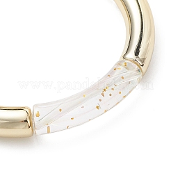 UV Plating Acrylic Beads Stretch Bracelets for Women&nbsp;BJEW-JB12950