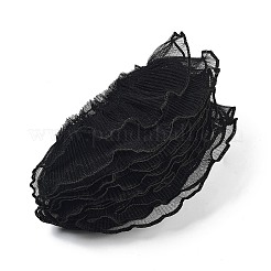 3 Yards 2 Layer Polyester Pleated Lace Trim Ribbon&nbsp;OCOR-WH0082-126D