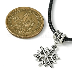 Tibetan Alloy Snowflake Pendant Necklaces&nbsp;NJEW-JN04538-02