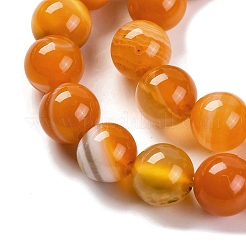 Natural Striped Agate/Banded Agate Beads Strands&nbsp;LS-G-H037-A02-01