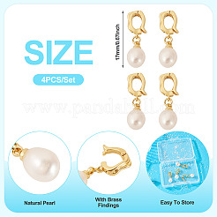 4Pcs Natural Cultured Freshwater Pearl Pendant&nbsp;PALLOY-TAC0176