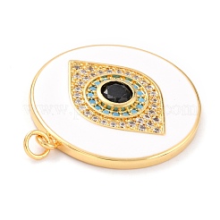Real 18K Gold Plated Brass Micro Pave Cubic Zirconia Pendants&nbsp;ZIRC-L100-084G