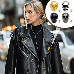 16Pcs 4 Styles Halloween Skull Alloy Decorative Rivets&nbsp;DIY-DR0007-76