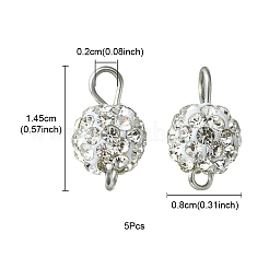 Polymer Clay Rhinestone Connector Charms&nbsp;PALLOY-YW0001-41