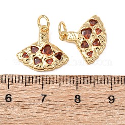 Brass Micro Pave Cubic Zirconia Pendants&nbsp;KK-C143-03G