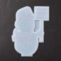 Christmas Theme DIY Snowman Display Silhouette Silicone Statue Molds&nbsp;LS-DIY-F114-04