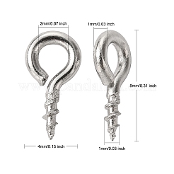 Tarnish Resistant 304 Stainless Steel Screw Eye Pin Peg Bails&nbsp;X-STAS-Q224-03A