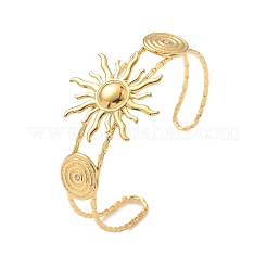 304 Stainless Steel Cuff Bangles for Women&nbsp;BJEW-D345-01G