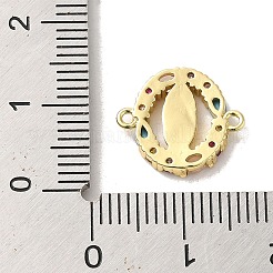 Brass Pave Colorful Cubic Zirconia Connector Charms&nbsp;KK-M278-02B-G