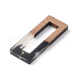 Pearlized Resin & Walnut Wood Pendants&nbsp;WOOD-C016-01D