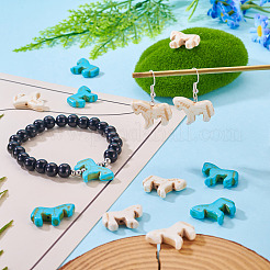 20Pcs 2 Colors Synthetic Turquoise Dyed Horse Beads&nbsp;G-TA0003-18B