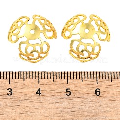 Hollow Brass Bead Caps&nbsp;KK-G502-10G