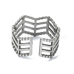 304 Stainless Steel Cuff Rings&nbsp;RJEW-M019-40P
